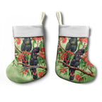 Australia Black Cockatoo and Eucalyptus Christmas Stocking Green Spirit of Aussie Native Bird - Aussie Hoodie