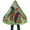 Australia Black Cockatoo and Eucalyptus Cloak Green Spirit of Aussie Native Bird - Aussie Hoodie