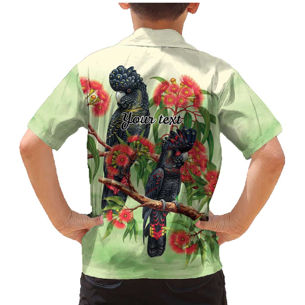 Australia Black Cockatoo and Eucalyptus Family Matching Mermaid Dress and Hawaiian Shirt Green Spirit of Aussie Native Bird - Aussie Hoodie