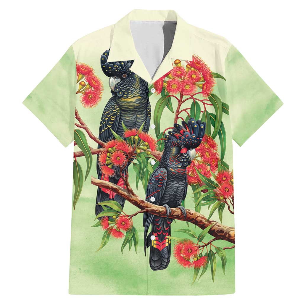 Australia Black Cockatoo and Eucalyptus Family Matching Mermaid Dress and Hawaiian Shirt Green Spirit of Aussie Native Bird - Aussie Hoodie