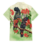 Australia Black Cockatoo and Eucalyptus Family Matching Mermaid Dress and Hawaiian Shirt Green Spirit of Aussie Native Bird - Aussie Hoodie