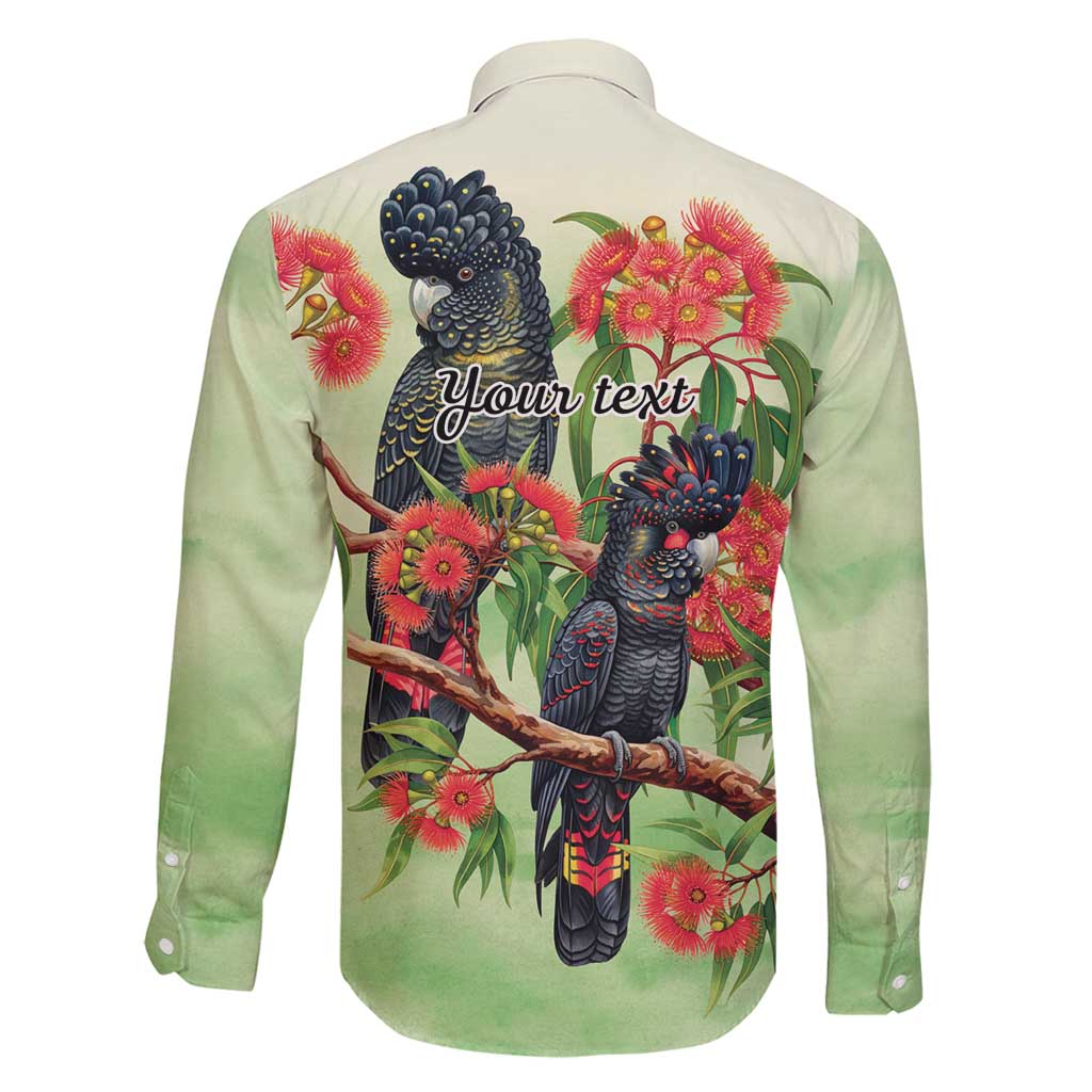 Australia Black Cockatoo and Eucalyptus Family Matching Off Shoulder Maxi Dress and Hawaiian Shirt Green Spirit of Aussie Native Bird - Aussie Hoodie
