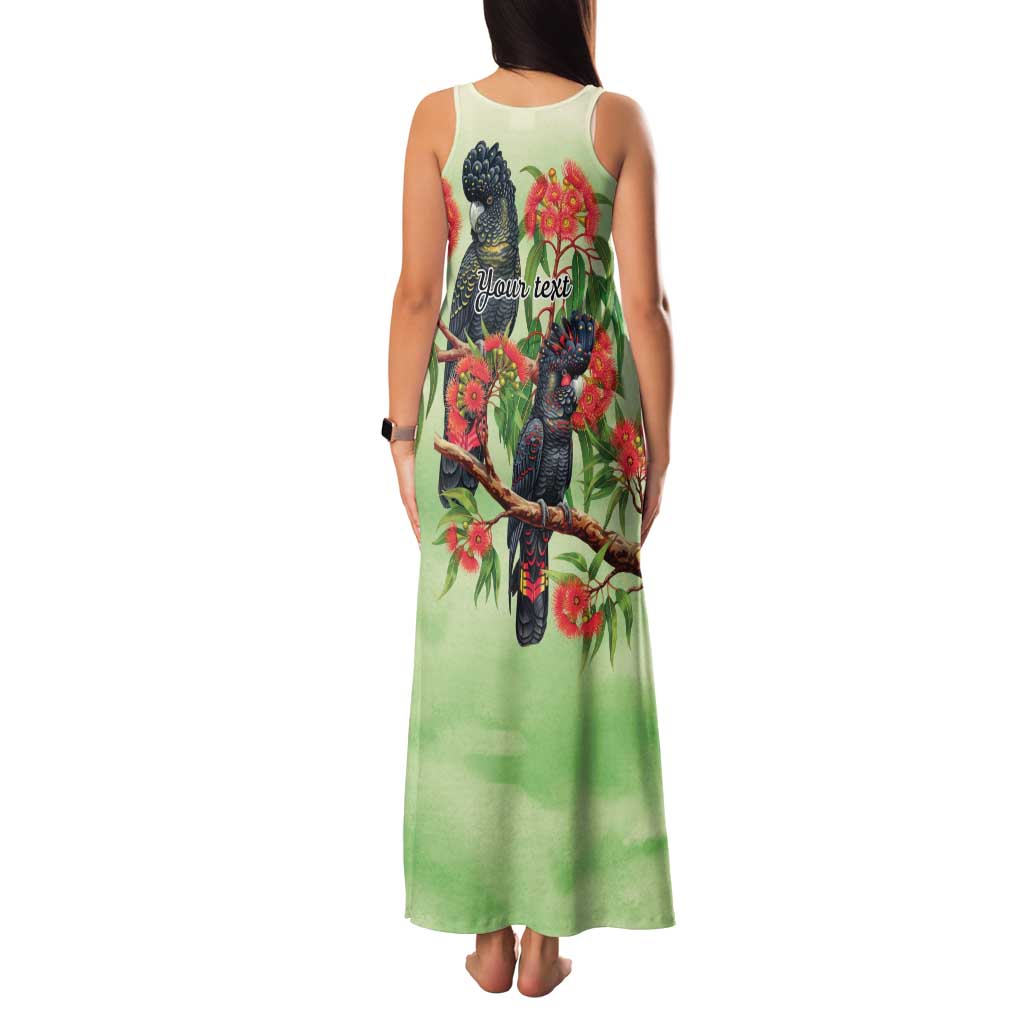 Australia Black Cockatoo and Eucalyptus Family Matching Tank Maxi Dress and Hawaiian Shirt Green Spirit of Aussie Native Bird - Aussie Hoodie