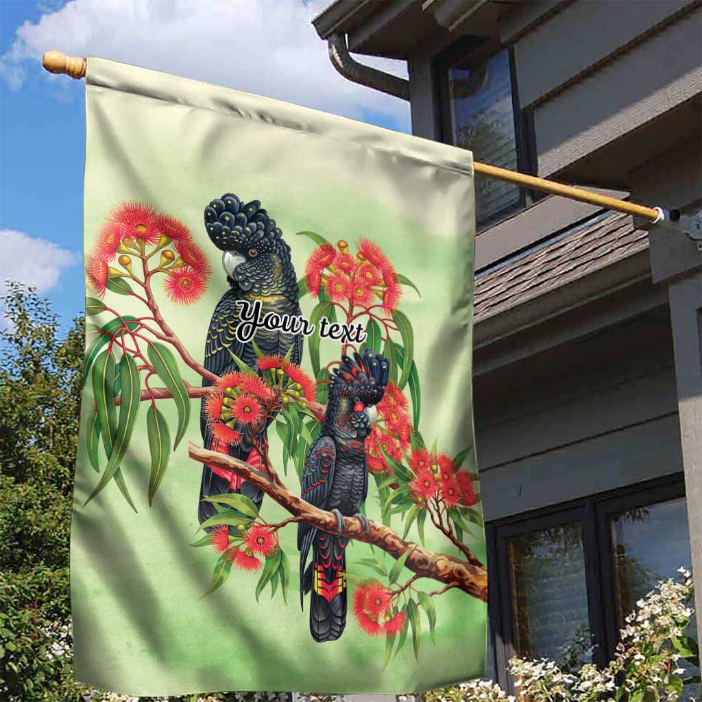 Australia Black Cockatoo and Eucalyptus Garden Flag Green Spirit of Aussie Native Bird - Aussie Hoodie