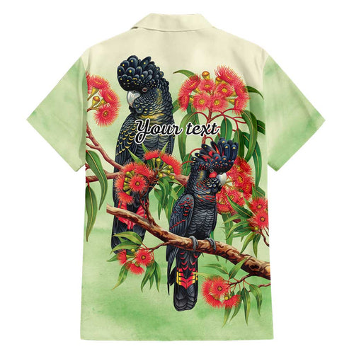 Australia Black Cockatoo and Eucalyptus Hawaiian Shirt Green Spirit of Aussie Native Bird - Aussie Hoodie
