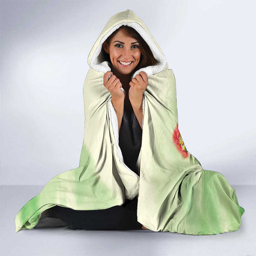 Australia Black Cockatoo and Eucalyptus Hooded Blanket Green Spirit of Aussie Native Bird - Aussie Hoodie