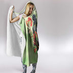 Australia Black Cockatoo and Eucalyptus Hooded Blanket Green Spirit of Aussie Native Bird - Aussie Hoodie