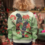 Australia Black Cockatoo and Eucalyptus Kid Ugly Christmas Sweater Green Spirit of Aussie Native Bird - Aussie Hoodie