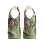 Australia Black Cockatoo and Eucalyptus Christmas Knitted V-Neck Vest Green Spirit of Aussie Native Bird - Aussie Hoodie