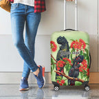 Australia Black Cockatoo and Eucalyptus Luggage Cover Green Spirit of Aussie Native Bird - Aussie Hoodie