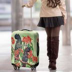 Australia Black Cockatoo and Eucalyptus Luggage Cover Green Spirit of Aussie Native Bird - Aussie Hoodie