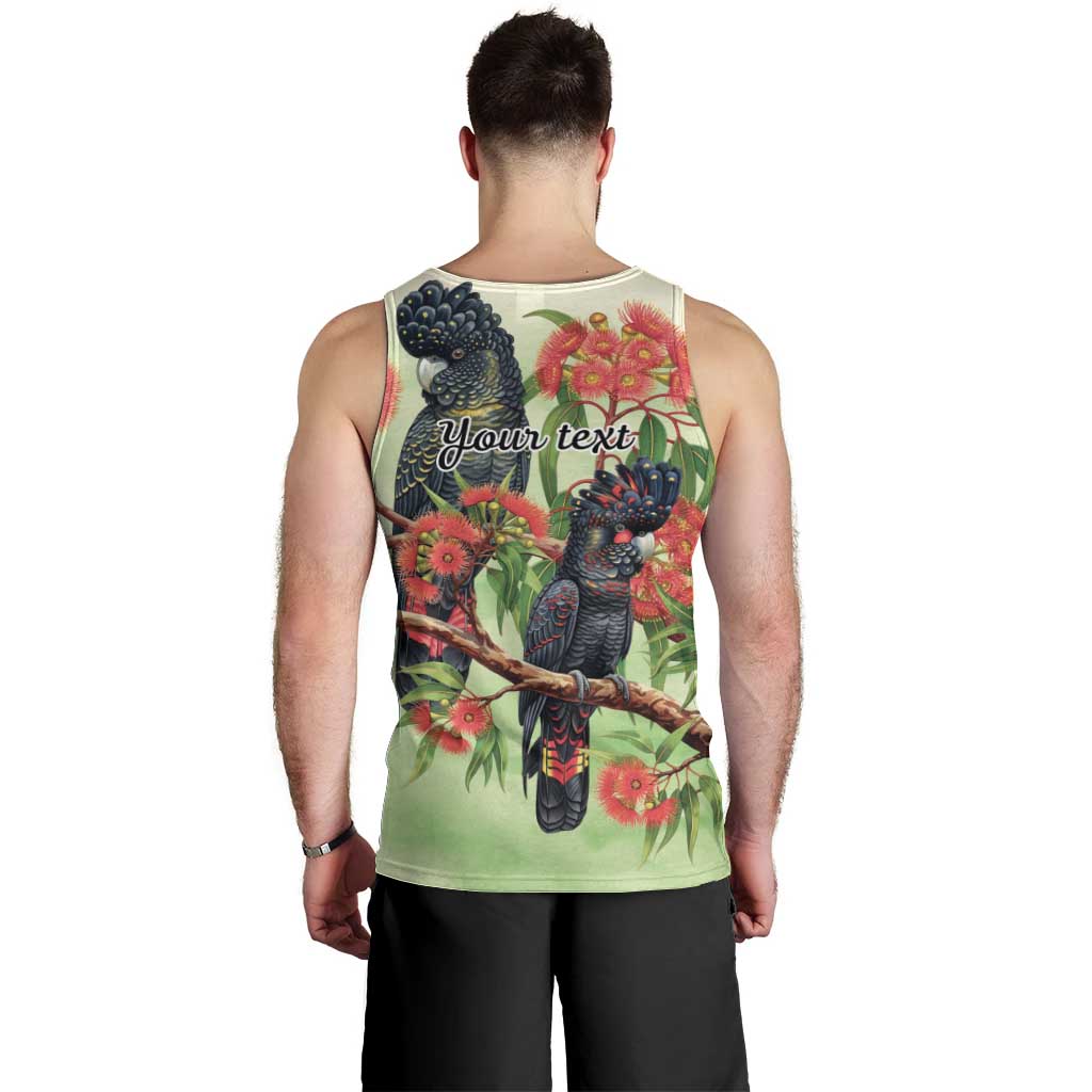 Australia Black Cockatoo and Eucalyptus Men Tank Top Green Spirit of Aussie Native Bird - Aussie Hoodie