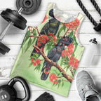 Australia Black Cockatoo and Eucalyptus Men Tank Top Green Spirit of Aussie Native Bird - Aussie Hoodie