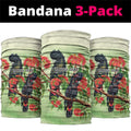 Australia Black Cockatoo and Eucalyptus Neck Gaiter Green Spirit of Aussie Native Bird - Aussie Hoodie
