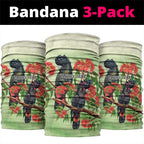 Australia Black Cockatoo and Eucalyptus Neck Gaiter Green Spirit of Aussie Native Bird - Aussie Hoodie