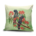Australia Black Cockatoo and Eucalyptus Pillow Cover Green Spirit of Aussie Native Bird - Aussie Hoodie
