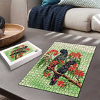 Australia Black Cockatoo and Eucalyptus Puzzle Green Spirit of Aussie Native Bird - Aussie Hoodie