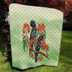 Australia Black Cockatoo and Eucalyptus Quilt Green Spirit of Aussie Native Bird - Aussie Hoodie