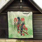 Australia Black Cockatoo and Eucalyptus Quilt Green Spirit of Aussie Native Bird - Aussie Hoodie