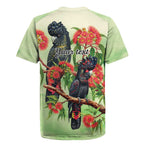 Australia Black Cockatoo and Eucalyptus Rugby Jersey Green Spirit of Aussie Native Bird - Aussie Hoodie