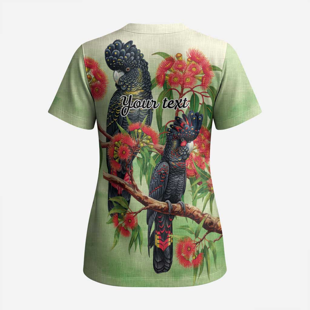 Australia Black Cockatoo and Eucalyptus Scrub Top Green Spirit of Aussie Native Bird - Aussie Hoodie