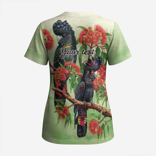 Australia Black Cockatoo and Eucalyptus Scrub Top Green Spirit of Aussie Native Bird - Aussie Hoodie