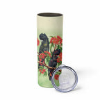 Australia Black Cockatoo and Eucalyptus Skinny Tumbler Green Spirit of Aussie Native Bird - Aussie Hoodie