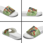 Australia Black Cockatoo and Eucalyptus Slide Sandals Green Spirit of Aussie Native Bird - Aussie Hoodie