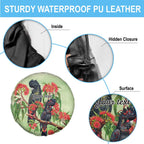 Australia Black Cockatoo and Eucalyptus Spare Tire Cover Green Spirit of Aussie Native Bird - Aussie Hoodie