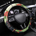 Australia Black Cockatoo and Eucalyptus Steering Wheel Cover Green Spirit of Aussie Native Bird - Aussie Hoodie
