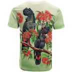 Australia Black Cockatoo and Eucalyptus T Shirt Green Spirit of Aussie Native Bird - Aussie Hoodie