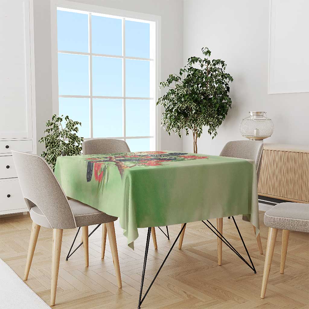 Australia Black Cockatoo and Eucalyptus Tablecloth Green Spirit of Aussie Native Bird - Aussie Hoodie