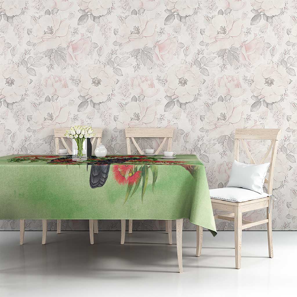 Australia Black Cockatoo and Eucalyptus Tablecloth Green Spirit of Aussie Native Bird - Aussie Hoodie