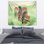 Australia Black Cockatoo and Eucalyptus Tapestry Green Spirit of Aussie Native Bird - Aussie Hoodie