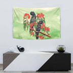 Australia Black Cockatoo and Eucalyptus Tapestry Green Spirit of Aussie Native Bird - Aussie Hoodie