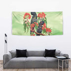 Australia Black Cockatoo and Eucalyptus Tapestry Green Spirit of Aussie Native Bird - Aussie Hoodie