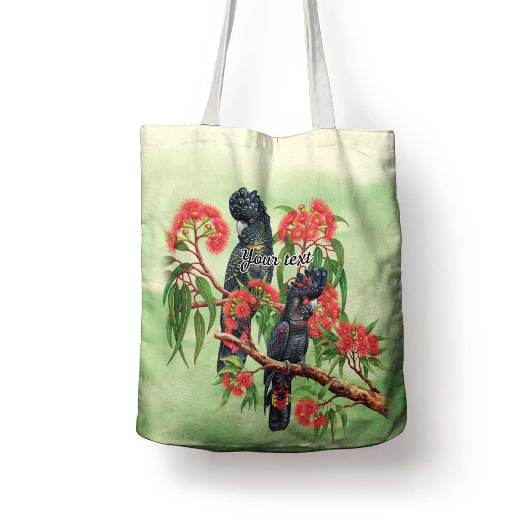 Australia Black Cockatoo and Eucalyptus Tote Bag Green Spirit of Aussie Native Bird - Aussie Hoodie