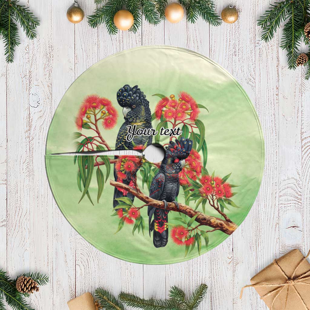 Australia Black Cockatoo and Eucalyptus Tree Skirt Green Spirit of Aussie Native Bird - Aussie Hoodie
