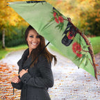 Australia Black Cockatoo and Eucalyptus Umbrella Green Spirit of Aussie Native Bird - Aussie Hoodie