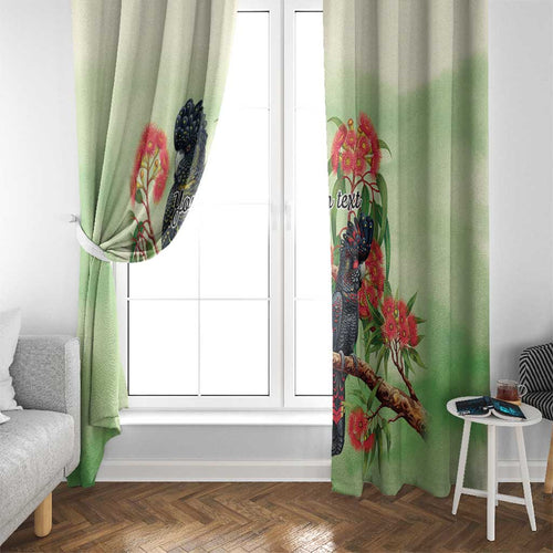 Australia Black Cockatoo and Eucalyptus Window Curtain Green Spirit of Aussie Native Bird - Aussie Hoodie