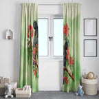 Australia Black Cockatoo and Eucalyptus Window Curtain Green Spirit of Aussie Native Bird - Aussie Hoodie