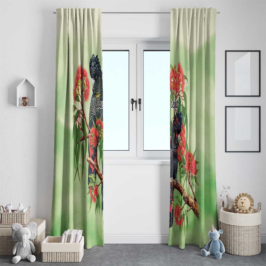 Australia Black Cockatoo and Eucalyptus Window Curtain Green Spirit of Aussie Native Bird - Aussie Hoodie