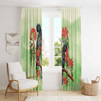 Australia Black Cockatoo and Eucalyptus Window Curtain Green Spirit of Aussie Native Bird - Aussie Hoodie