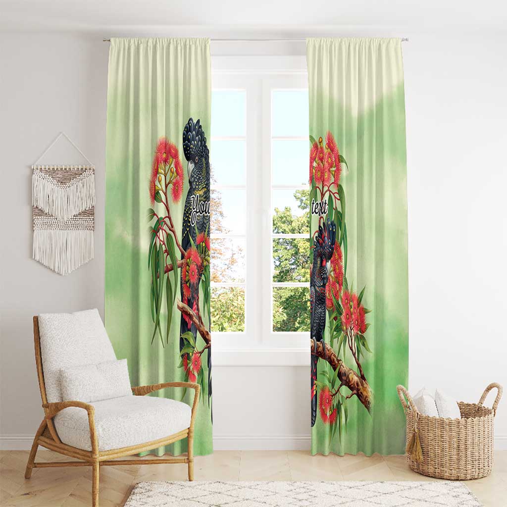 Australia Black Cockatoo and Eucalyptus Window Curtain Green Spirit of Aussie Native Bird - Aussie Hoodie