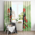 Australia Black Cockatoo and Eucalyptus Window Curtain Green Spirit of Aussie Native Bird - Aussie Hoodie