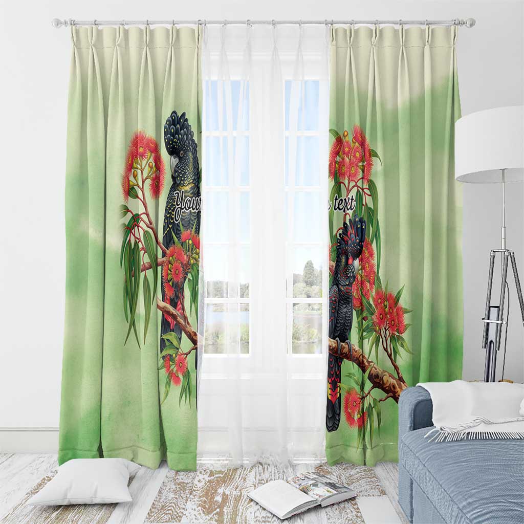 Australia Black Cockatoo and Eucalyptus Window Curtain Green Spirit of Aussie Native Bird - Aussie Hoodie