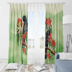 Australia Black Cockatoo and Eucalyptus Window Curtain Green Spirit of Aussie Native Bird - Aussie Hoodie