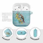 Australia Kookaburra and Eucalyptus AirPods Case Christmas Vibe - Aussie Hoodie