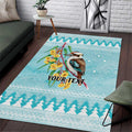 Australia Kookaburra and Eucalyptus Area Rug Christmas Vibe - Aussie Hoodie