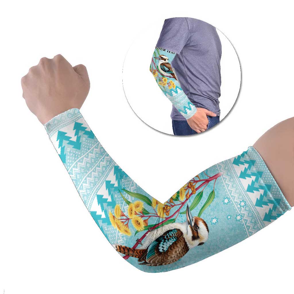 Australia Kookaburra and Eucalyptus Arm Sleeves Christmas Vibe - Aussie Hoodie